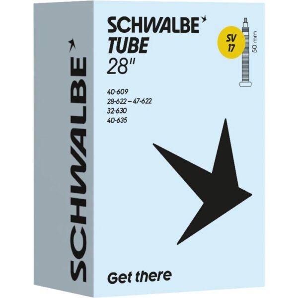 Schwalbe-Schwalbe-SV17-2847-622635-50mm-Schlauch-28-schwarz Schwalbe - Schwalbe SV17 28/47-622/635 50mm Schlauch 28"