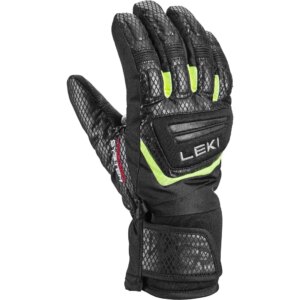 LEKI - LEKI WCR Team 3D Junior Skihandschuhe Kinder black ice lemon
