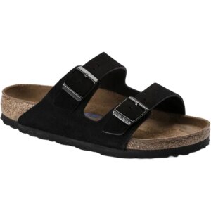 Birkenstock - Birkenstock Arizona Soft Footbed Suede Leather schwarz