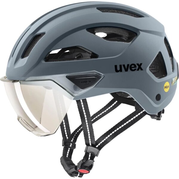 Uvex-Uvex-Stride-Visor-MIPS®-Fahrradhelm-anthracite-matt-blau Uvex - Uvex Stride Visor MIPS® Fahrradhelm anthracite matt
