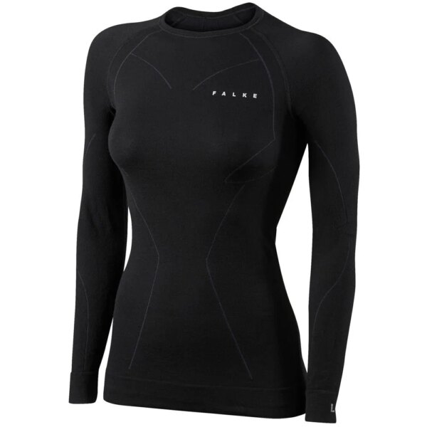 Falke - Falke Merinowolle Longsleeve schwarz
