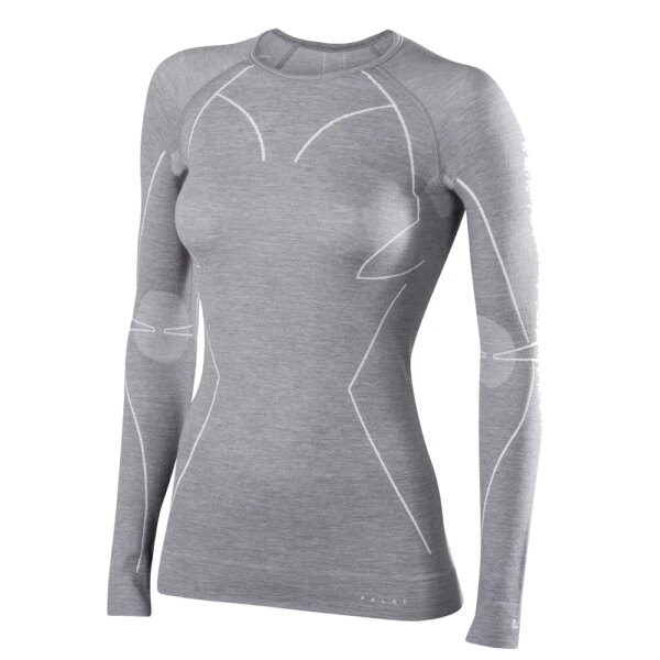 Falke-Falke-Wool-Tech-Longsleeve-grau-grau Falke - Falke Wool-Tech Longsleeve grau