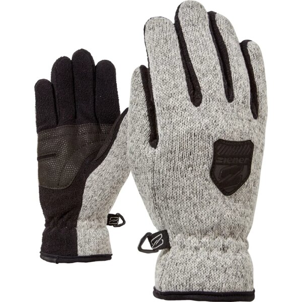 Ziener-Ziener-Limagiosso-Strickfleece-Handschuhe-Jungen-grey-melange-grau Ziener - Ziener Limagiosso Strickfleece Handschuhe Jungen grey melange