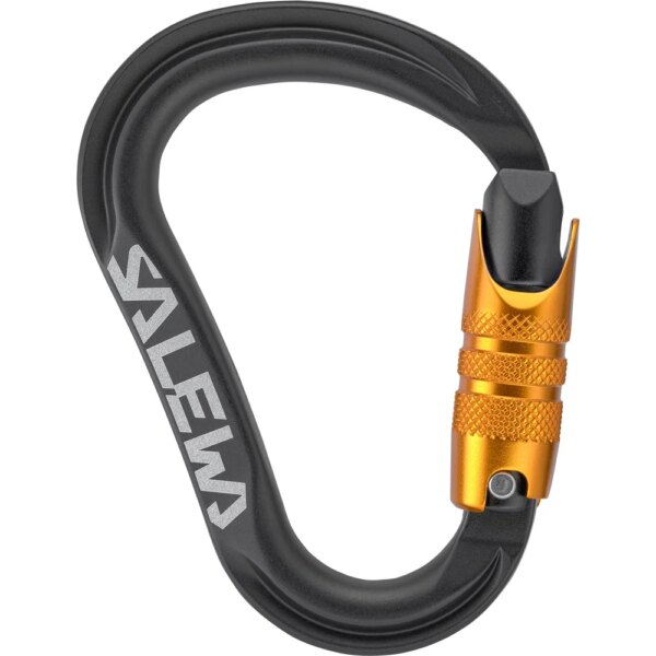 SALEWA-SALEWA-Ortles-HMS-C.3-M-Karabiner-schwarz-schwarz SALEWA - SALEWA Ortles HMS C.3 M Karabiner schwarz