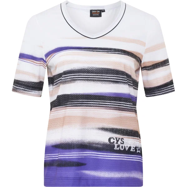 Canyon-Canyon-12-Arm-T-Shirt-violet-weisslila Canyon - Canyon 1/2 Arm T-Shirt violet