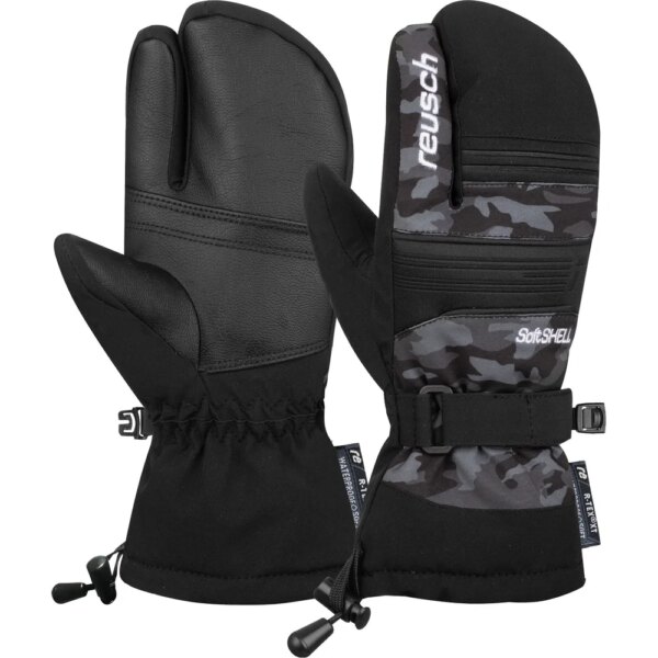 Reusch-Reusch-Kondor-R-TEX®-XT-Junior-Lobster-Softshellfaeustlinge-Kinder-dark-camo-schwarz Reusch - Reusch Kondor R-TEX® XT Junior Lobster Softshellfäustlinge Kinder dark camo