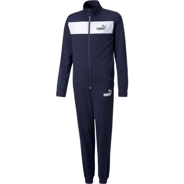 Puma-Puma-Polyester-Trainingsanzug-Kinder-peacoat-blau Puma - Puma Polyester Trainingsanzug Kinder peacoat