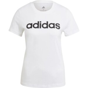 adidas - adidas Essentials Slim Logo T-Shirt weiß