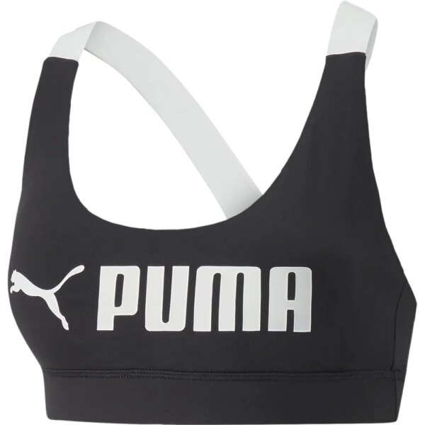 Puma - Puma Mid Impact Fit Sport BH puma black
