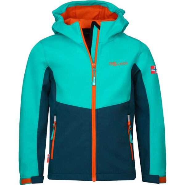 Trollkids-Trollkids-Kristiansand-Softshelljacke-Kinder-lake-blue-tuerkis Trollkids - Trollkids Kristiansand Softshelljacke Kinder lake blue