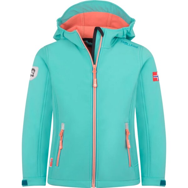 Trollkids-Trollkids-Trollfjord-Softshelljacke-Maedchen-aqua-haze-tuerkis Trollkids - Trollkids Trollfjord Softshelljacke Mädchen aqua haze