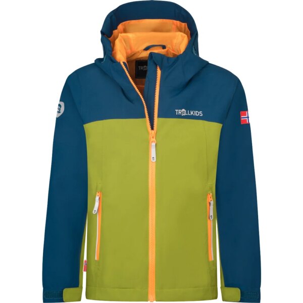Trollkids-Trollkids-Telemark-Hardshelljacke-Kinder-pear-green-gruen Trollkids - Trollkids Telemark Hardshelljacke Kinder pear green