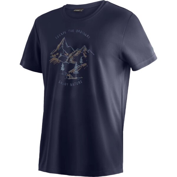 Maier-Sports-Dieter-Print-T-Shirt-night-sky-blau Maier - Sports Dieter Print T-Shirt night sky