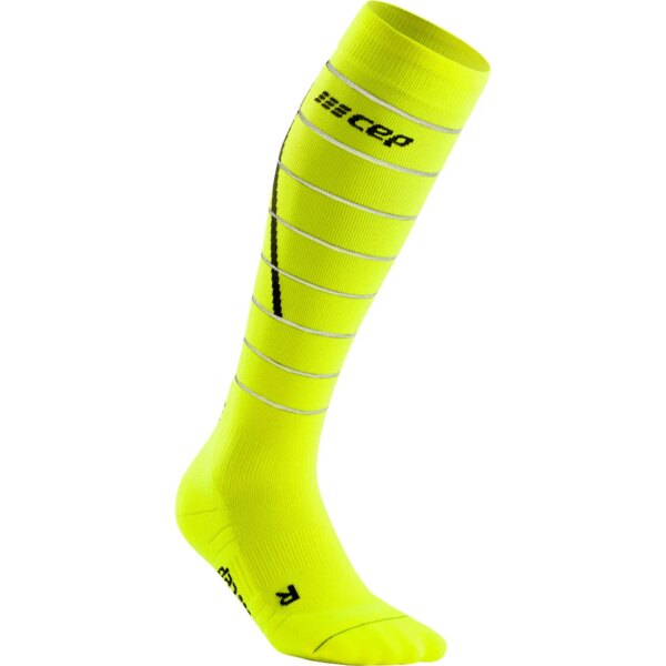 CEP-CEP-Reflective-Compression-Socken-neon-yellow-gelb CEP - CEP Reflective Compression Socken neon yellow