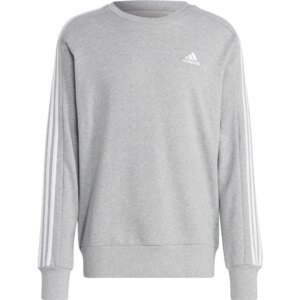 adidas - adidas Essentials French Terry 3-Streifen Sweatshirt medium grey heather
