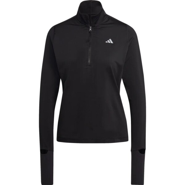 adidas-adidas-Fast-Running-Half-Zip-Longsleeve-Shirt-schwarz-schwarz adidas - adidas Fast Running Half-Zip Longsleeve Shirt schwarz