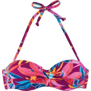 Lascana - Lascana Bügel Bandeau Top berry print