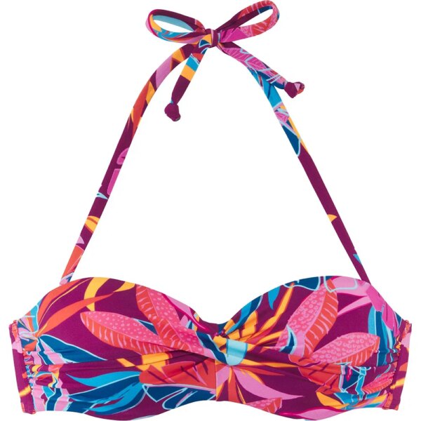 Lascana-Lascana-Buegel-Bandeau-Top-berry-print-lila Lascana - Lascana Bügel Bandeau Top berry print