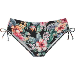 Lascana - Lascana Bikinihose mit Raffung black print