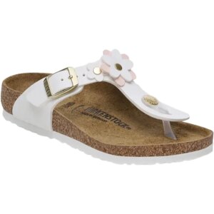 Birkenstock - Birkenstock Gizeh Birko-Flor® Flowers Kinder weiß