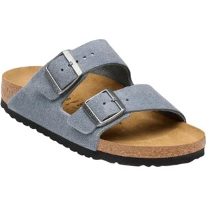Birkenstock - Birkenstock Arizona Suede Leather stone blue