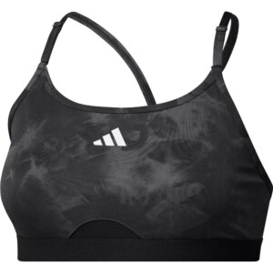 adidas - adidas Aeroreact Training Essentials Light Support Tie-Dye Flower-Print Sport BH grey five