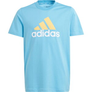 adidas - adidas Essentials Two-Color Big Logo Cotton T-Shirt Kinder semi blue burst