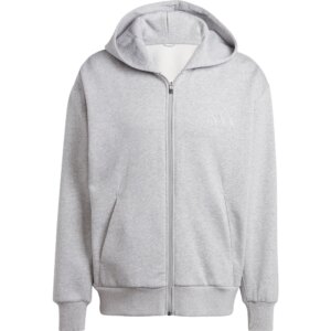 adidas - adidas ALL SZN Fleece Full-Zip Hoodie Sweatjacke medium grey heather