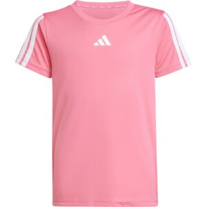 adidas - adidas Training Essentials 3-Streifen T-Shirt Kinder pink fusion