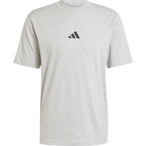 adidas - adidas Essentials Small Logo Single Jersey T-Shirt medium grey heather