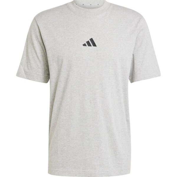 adidas-adidas-Essentials-Small-Logo-Single-Jersey-T-Shirt-medium-grey-heather-grau adidas - adidas Essentials Small Logo Single Jersey T-Shirt medium grey heather