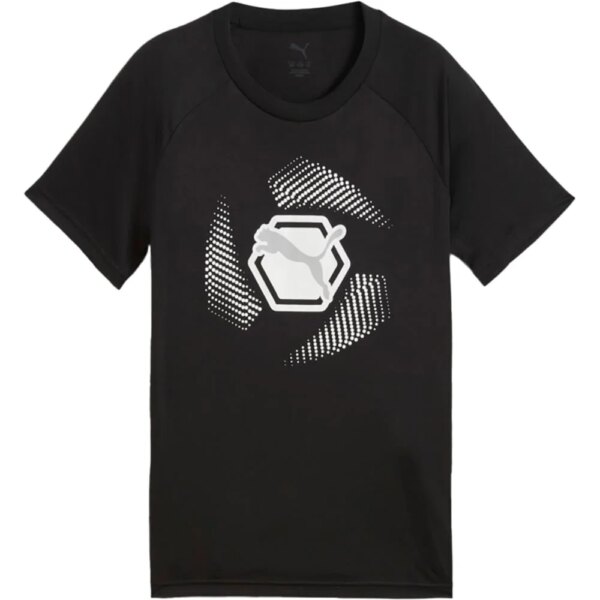Puma-Puma-Active-Sports-Graphic-Poly-T-Shirt-Kinder-puma-black-schwarz Puma - Puma Active Sports Graphic Poly T-Shirt Kinder puma black