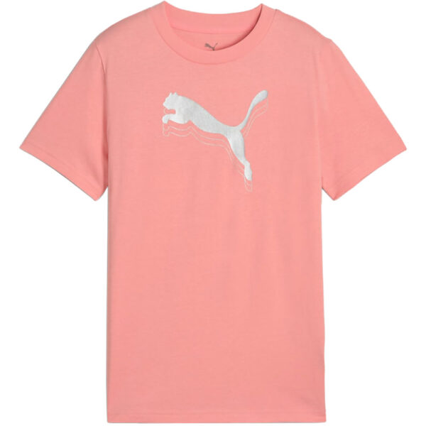 Puma-ESS-Metallic-Tee-Maedchen-pink-fruit-rosapink Puma - Puma ESS Metallic Tee Mädchen pink fruit