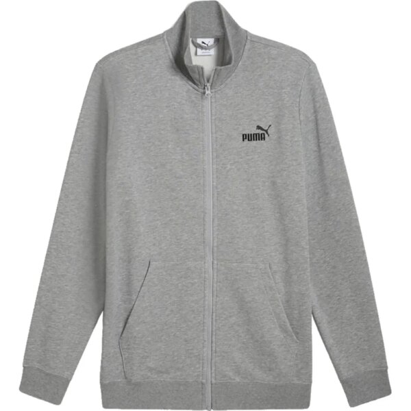 Puma-Puma-ESS-No.-1-Logo-Track-Jacket-medium-gray-heather-grau Puma - Puma ESS No. 1 Logo Track Jacket medium gray heather
