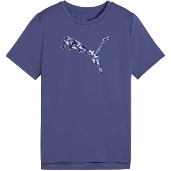 Puma-Puma-Tad-ESS-Cat-Logo-Graphic-T-Shirt-Kinder-blue-crystal-blau Puma - Puma Tad ESS Cat Logo Graphic T-Shirt Kinder blue crystal