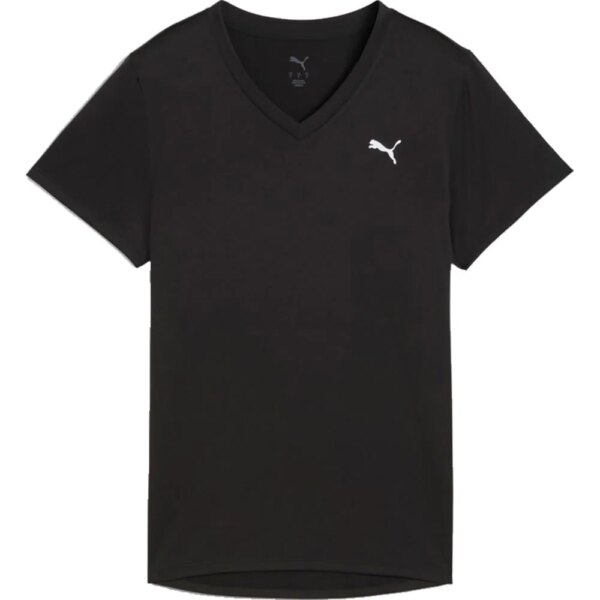 Puma-Puma-Tad-Essential-V-Neck-Tee-puma-black-schwarz Puma - Puma Tad Essential V-Neck Tee puma black