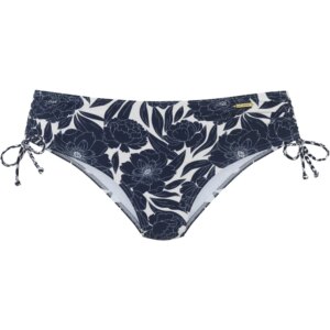 Lascana - Lascana Bikinihose mit Raffung flower print navy
