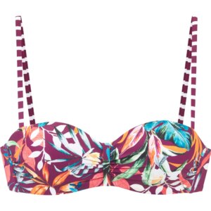 Lascana - Lascana Bügel-Bandeau-Bikini Top flowerprint berry