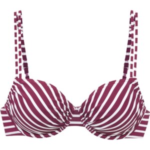 Lascana - Lascana Bügel-Bikini Top bordeaux stripes