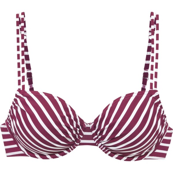 Lascana-Lascana-Buegel-Bikini-Top-bordeaux-stripes-rot Lascana - Lascana Bügel-Bikini Top bordeaux stripes