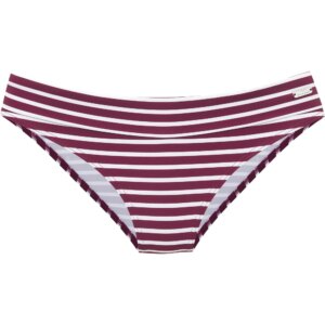 Lascana - Lascana Bikini Umschlaghose bordeaux white stripes