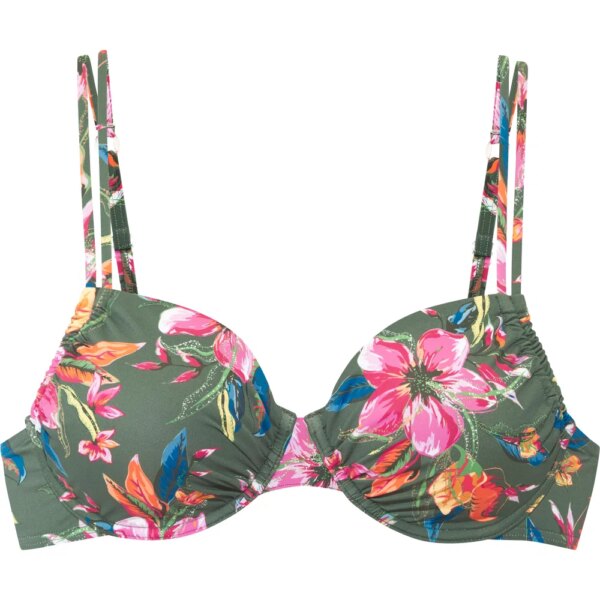 Lascana-Lascana-Buegel-Bikini-Top-flower-print-olive-gruen Lascana - Lascana Bügel Bikini Top flower print olive