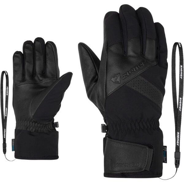 Ziener-Ziener-Getter-Z-AS®-AW-Skihandschuhe-schwarz-schwarz Ziener - Ziener Getter-Z AS® AW Skihandschuhe schwarz