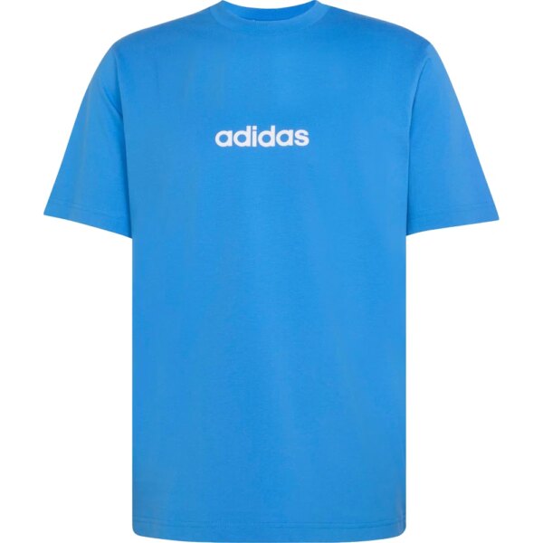 adidas-adidas-Essentials-Linear-Single-Jersey-T-Shirt-ray-blue-blau adidas - adidas Essentials Linear Single Jersey T-Shirt ray blue