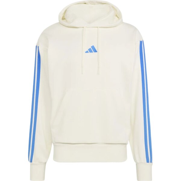 adidas - adidas Essentials 3-Streifen French Terry Hoodie off white