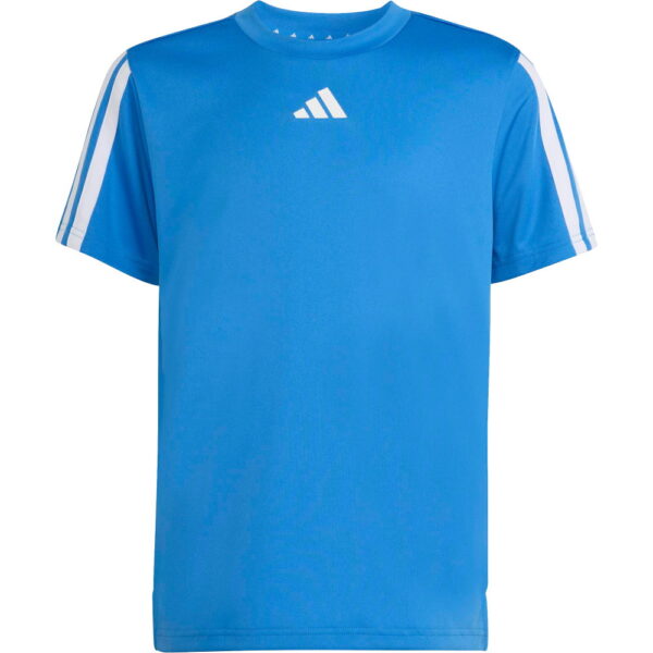 adidas-Train-Essentials-3-Streifen-T-Shirt-Kinder-ray-blue-blau adidas - adidas Train Essentials 3-Streifen T-Shirt Kinder ray blue