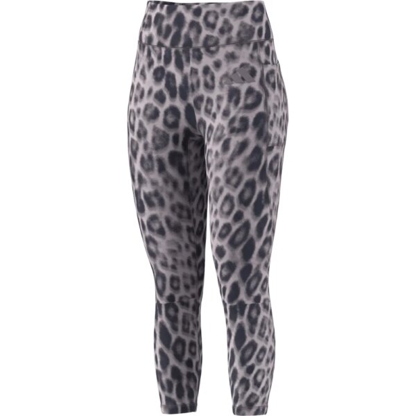 adidas - adidas Optime Essentials Workout Leopard 7/8 Leggings ice purple