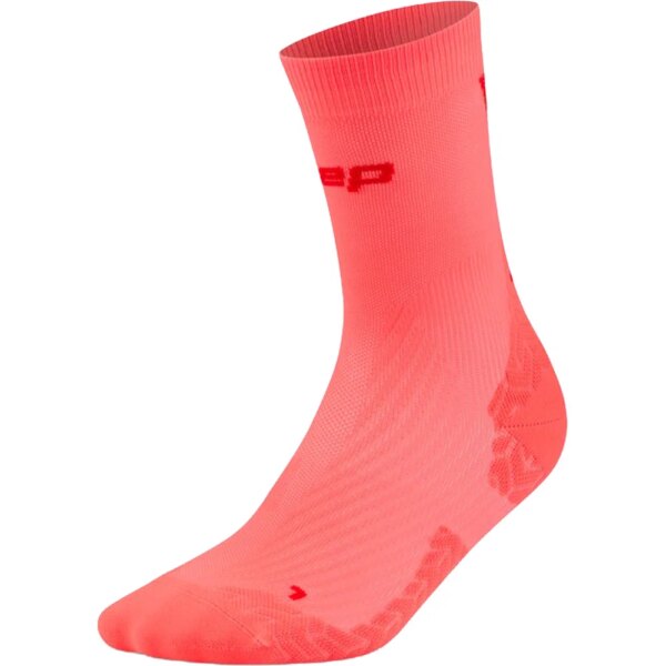 CEP-CEP-Core-Run-Ultralight-Mid-Cut-neon-coral-rot CEP - CEP Core Run Ultralight Mid Cut neon coral