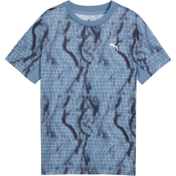 Puma-TAD-ESS-All-Over-Print-Poly-T-Shirt-Kinder-cool-blue-blau Puma - Puma TAD ESS All Over Print Poly T-Shirt Kinder cool blue