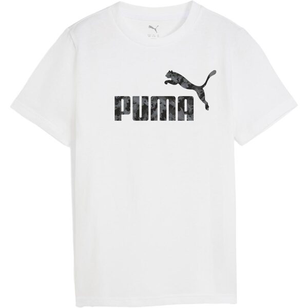 Puma-Ess-Camo-T-Shirt-Kinder-puma-white-weiss Puma - Puma Ess Camo T-Shirt Kinder puma white
